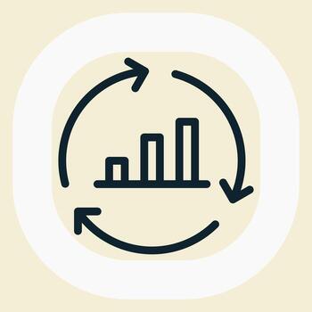 Valuation Icon in line style. Perfect for apps, websites, UI UX, presentations, or infographics. Editable illustration file with clean design and modern design. vector
