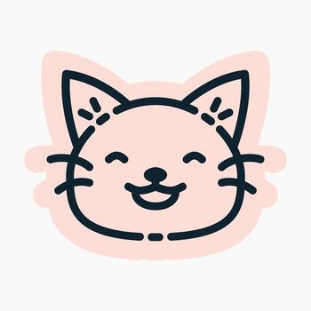 Illustration of Cat, designed in line style. Ideal for stickers, branding, and digital projects. Comes in multiple formats, and making it versatile for both print and online use. vector