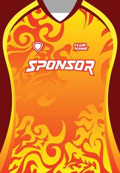 sport jersey pattern with gradient orange background sublime printing vector