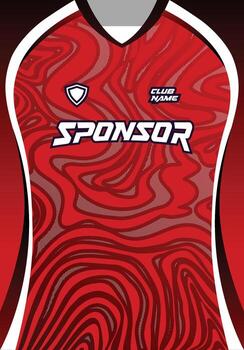 jersey diseño con rojo resumen patrón, personalizable deporte jersey diseños modelo vector