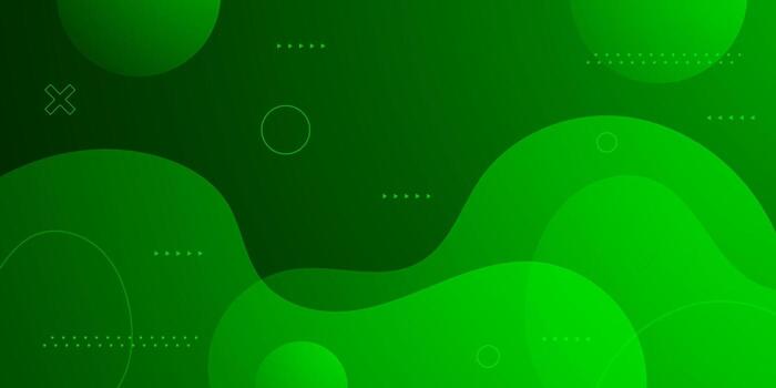 Abstract fluid wave green colorful banner background. Trendy pattern shapes element background. vector