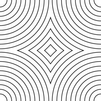 Abstract Geometric Seamless Pattern with Concentric Circles vector