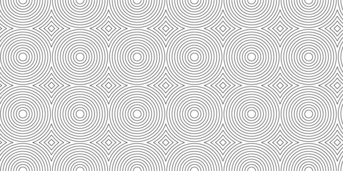 Geometric Seamless Pattern with Concentric Circles and Grid vector