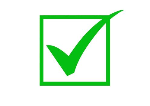 Green Check Mark in Box, Approval Choice Symbol, Digital Selection Concept vector