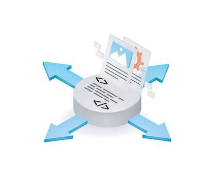 software Ingenieria y desarrollo el despliegue concepto isométrica estilo vector