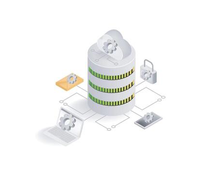 Cloud storage with data security tools vector