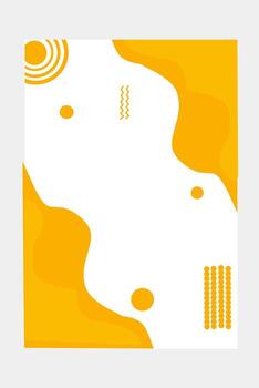 Abstract yellow background with fluid shapes and modern elements. Bright and minimal design perfect for posters, flyers, banners, or digital creative projects. vector
