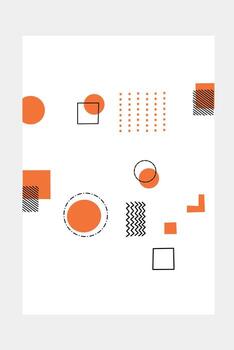 mínimo resumen antecedentes con naranja y negro geométrico formas limpiar y moderno composición, Perfecto para digital diseño, carteles, o marca plantillas. vector