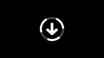 looping animazione di freccia dentro un' rotante cerchio, per Caricamento in corso indicatori, ui elementi, o movimento grafica video