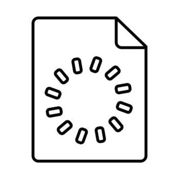 documento con circular cargando indicador icono vector