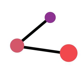 Network connection icon illustration, Abstract technology and communication symbol vector