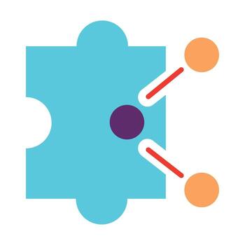 Puzzle piece API and integration icon ,Software component and connectivity symbol vector