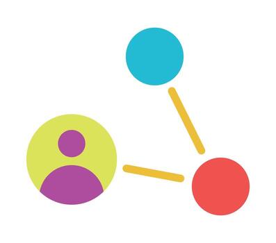 Social network and user connection icon,Teamwork and collaboration concept illustration vector