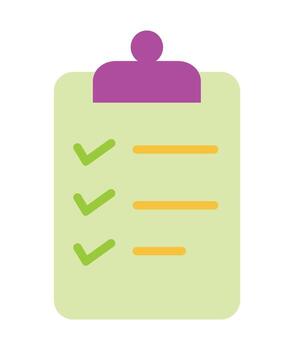 Clipboard with checklist icon illustration, Task management and to-do list symbol vector