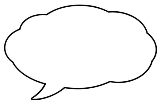 Blank Speech Bubble, Empty Thought Cloud for Comic Book, Cartoon, or Design Projects, Simple White Background, Minimalist Style vector