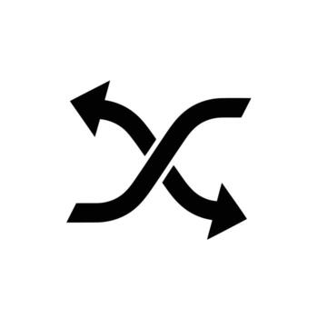 Stylish Black Intertwined Arrows Symbol Abstract Graphic Design for Choice, Exchange, or Transition, Representing a Dynamic and Intriguing Mood vector