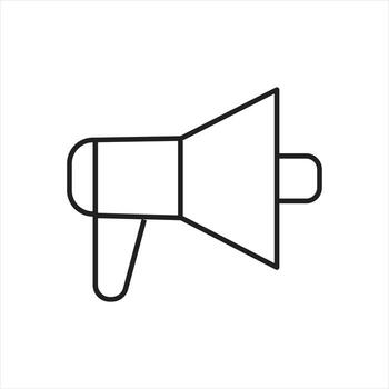 Powerful megaphone icon to amplify your message and create a buzz for your brand or campaign now vector