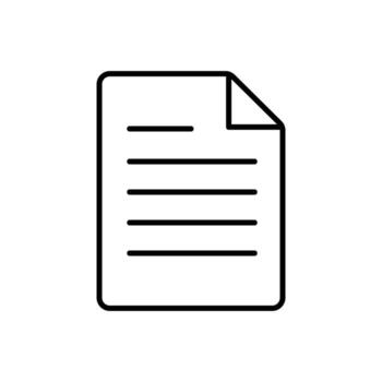 Modern simple document icon for business reports, data, and information management needs vector