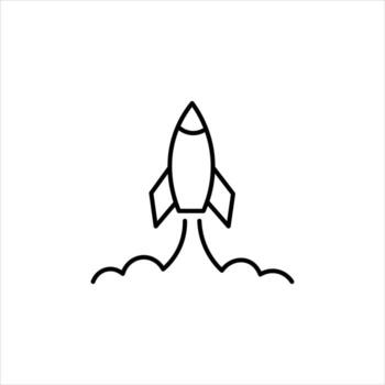 Bold startup launching into success with a modern rocket blasting off to new heights and innovation today vector
