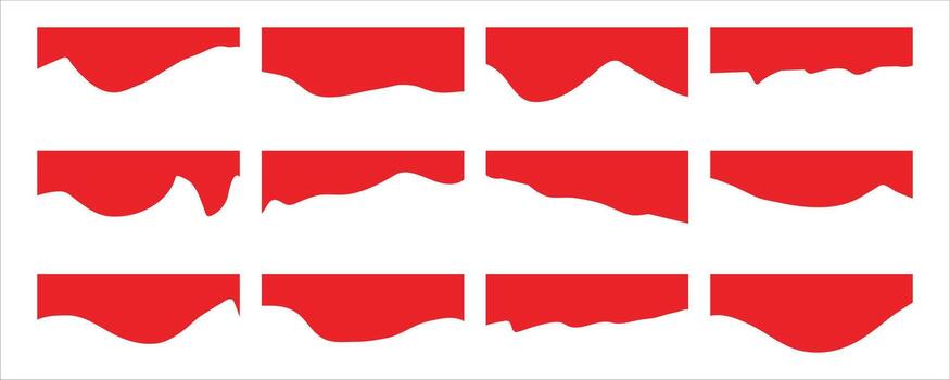 Abstract red and white seamless pattern with wavy shapes and textures vector