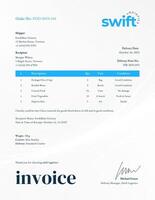 Simple Proof of Grocery Delivery Invoice template