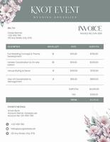 Clean White Event Organizer Invoice template