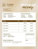 Beige Minimalist Proof of Delivery template