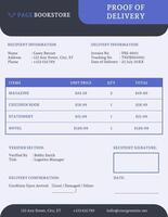 Dark Blue Proof of Delivery Invoice template