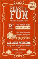 Feast And Fun Thanksgiving Party template