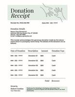 Simple Proof of Donation Receipt Template