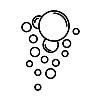 Bubbles icon. Soap foam, fizzy drink, oxygen bubble pictogram symbol template for graphic and web design collection logo illustration vector