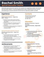 Special Education Teacher Resume template