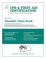 CPR and First Aid Certification template