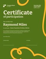 disaster preparation vertical certificate template