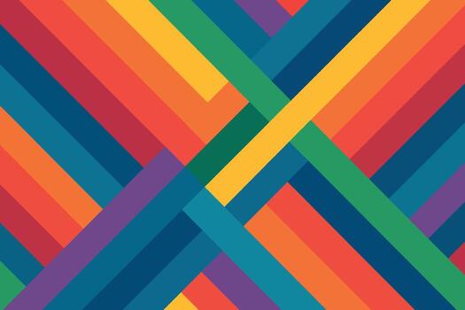 Vibrant Abstract Geometric Art with Colorful Intersecting Lines vector