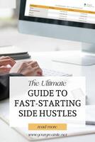 Yellow Minimalist Side Hustle Pinterest Graphic template