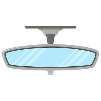 Modern mirror car icon view from inside illustration isolated on white background vector