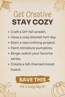 Fall Activities - Creative and Cozy at Home template