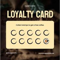 simple minimalist coffee shop stamp card template
