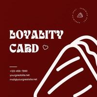 Red Illustration Loyality Business Card template
