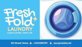 Laundry Business Membership Stamp Card template