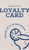 Drink Loyalty Stamp Card Template