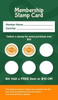 Grocery Business Membership Stamp Card template
