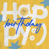 Playful Birthday Greeting Card template