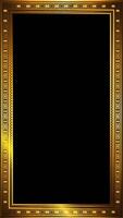 gold picture frame light sweep alpha channel background video
