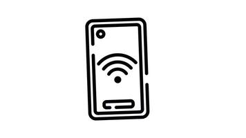 Smartphone Wireless Connection Icon. Digital Technology, Mobile Network, Wifi Hotspot video