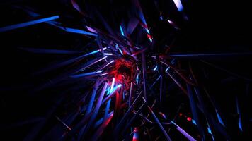 rood en blauw apocalyptiek scherven achtergrond vj lus in 4k video