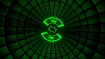 Green and Red Changing Light Effect Tunnel Background VJ Loop in 4K video