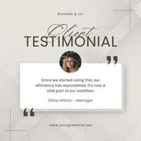 Simple Client Testimonial Linkedin Post template