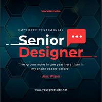 Employee Testimonial Linkedin Post template